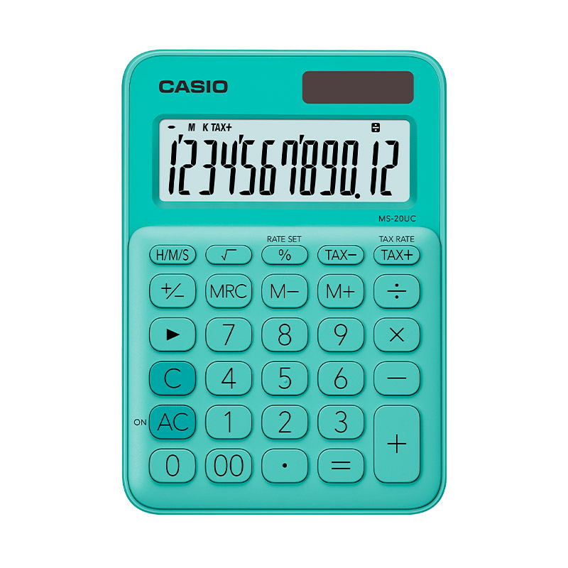 Calculadora de escritorio Casio MS-20UC-GN verde