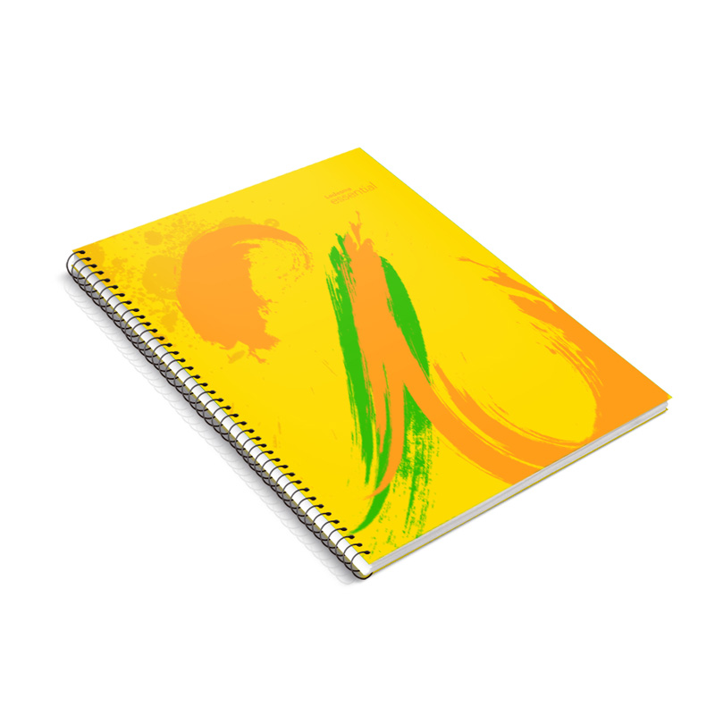 Cuaderno Essential espiralado polipropileno amarillo, 22x29cm. 84 hojas rayadas