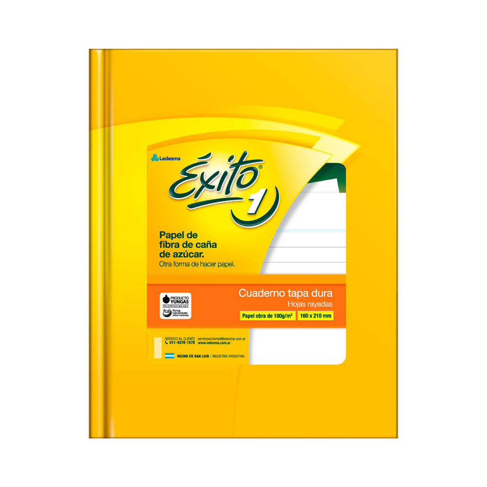 Cuaderno Éxito E1 Ecológico tapa cartón, 16x21cm. 48 hojas rayadas