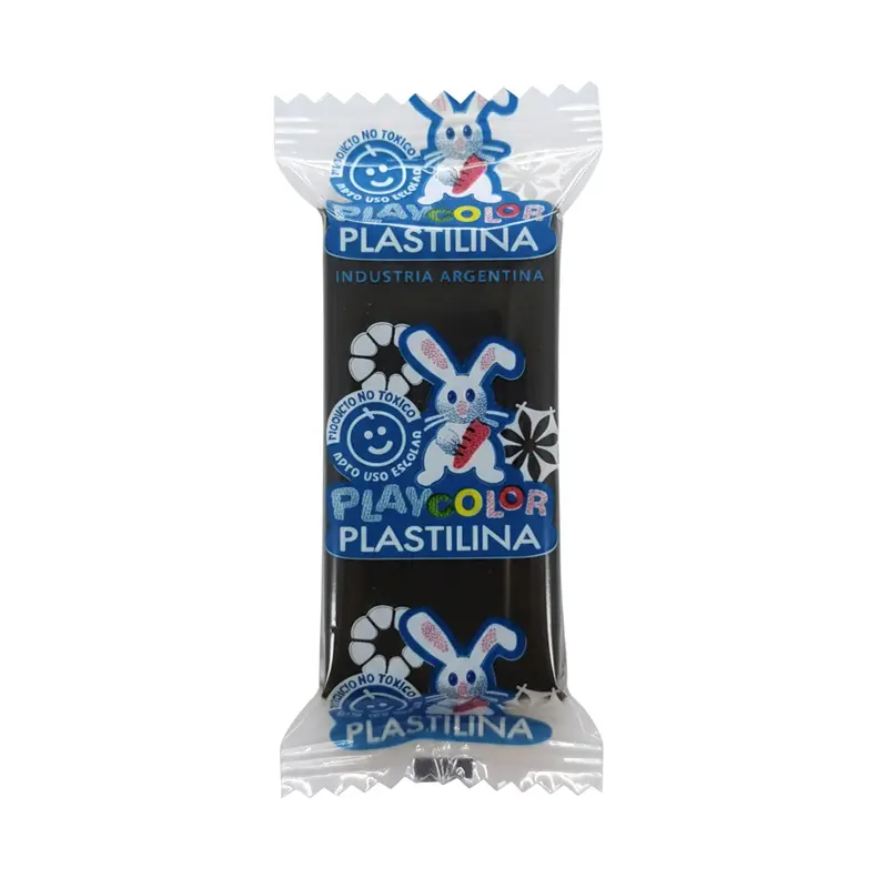 Plastilina Playcolor negra, 200g.