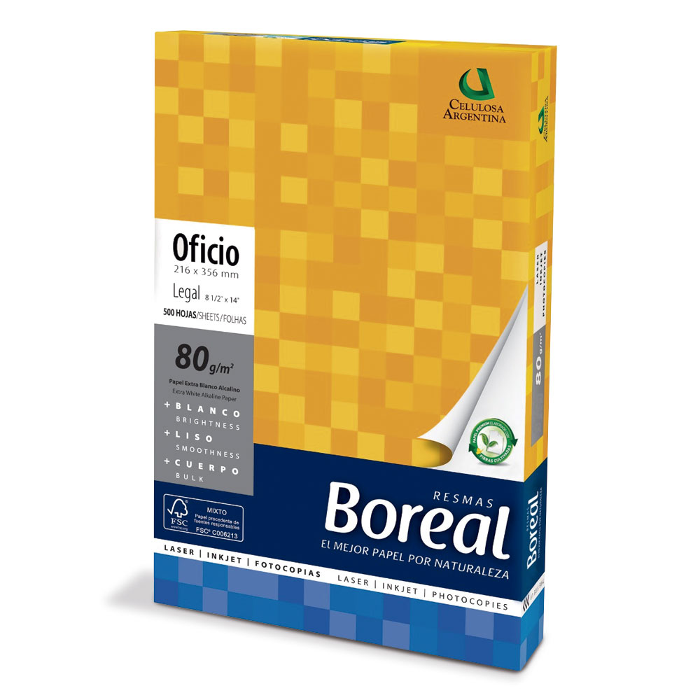 Resma Boreal Oficio, 80g.