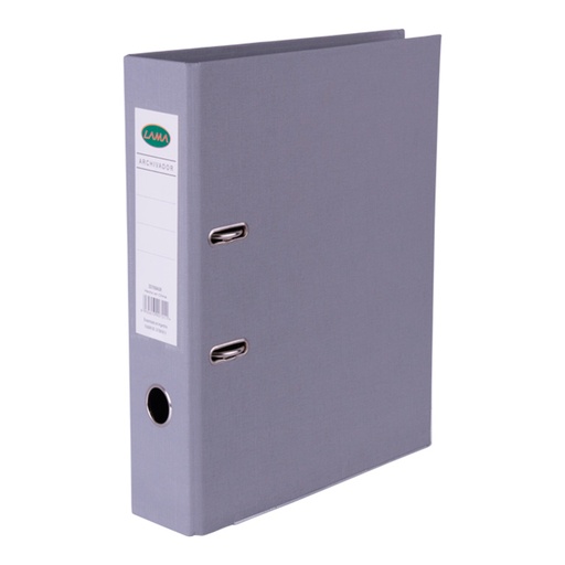 [BIBLAMA4GRIS] Bibliorato forrado Lama A4, gris, lomo de 70mm.(D)