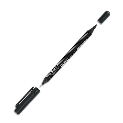 [TRABI08NEGRO] Marcador permanente de 2 puntas Trabi 0.3 | 2mm. negro