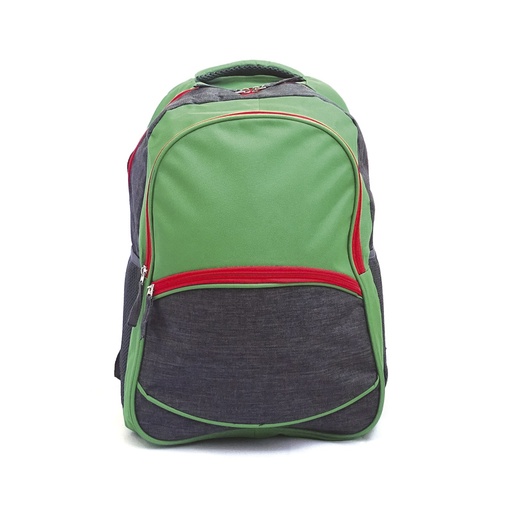 [MORQSCHII06] Mochila escolar RQ School II 06 17" gris y verde con cierre rojo
