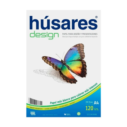 [HUSARES7880] Resma Húsares Design A4 120g. 100 Hs 7880