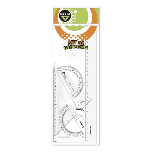 [PIZSETGE4130] Set de Geometría de 4 piezas Pizzini 4130