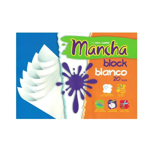[MANCHABKBLA4] Block de Dibujo Luma Mancha A4, 20 hojas Blancas