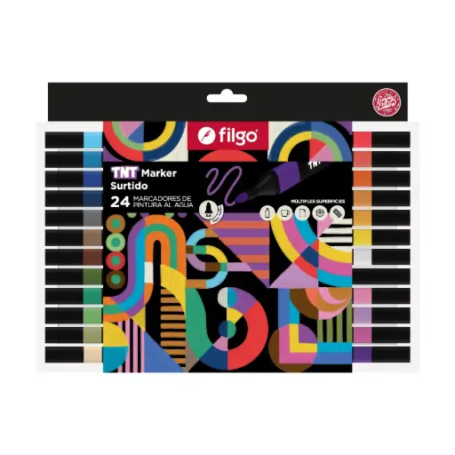 [FILGOPINTSURTX24] Marcador de Pintura al Agua 3.0mm Filgo Estuche x 24 Surtido
