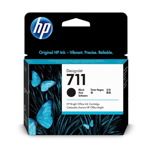 [HPCAR71138ML] CARTUCHO ORIGINAL HP 711 CZ129A, Negro 38 ML